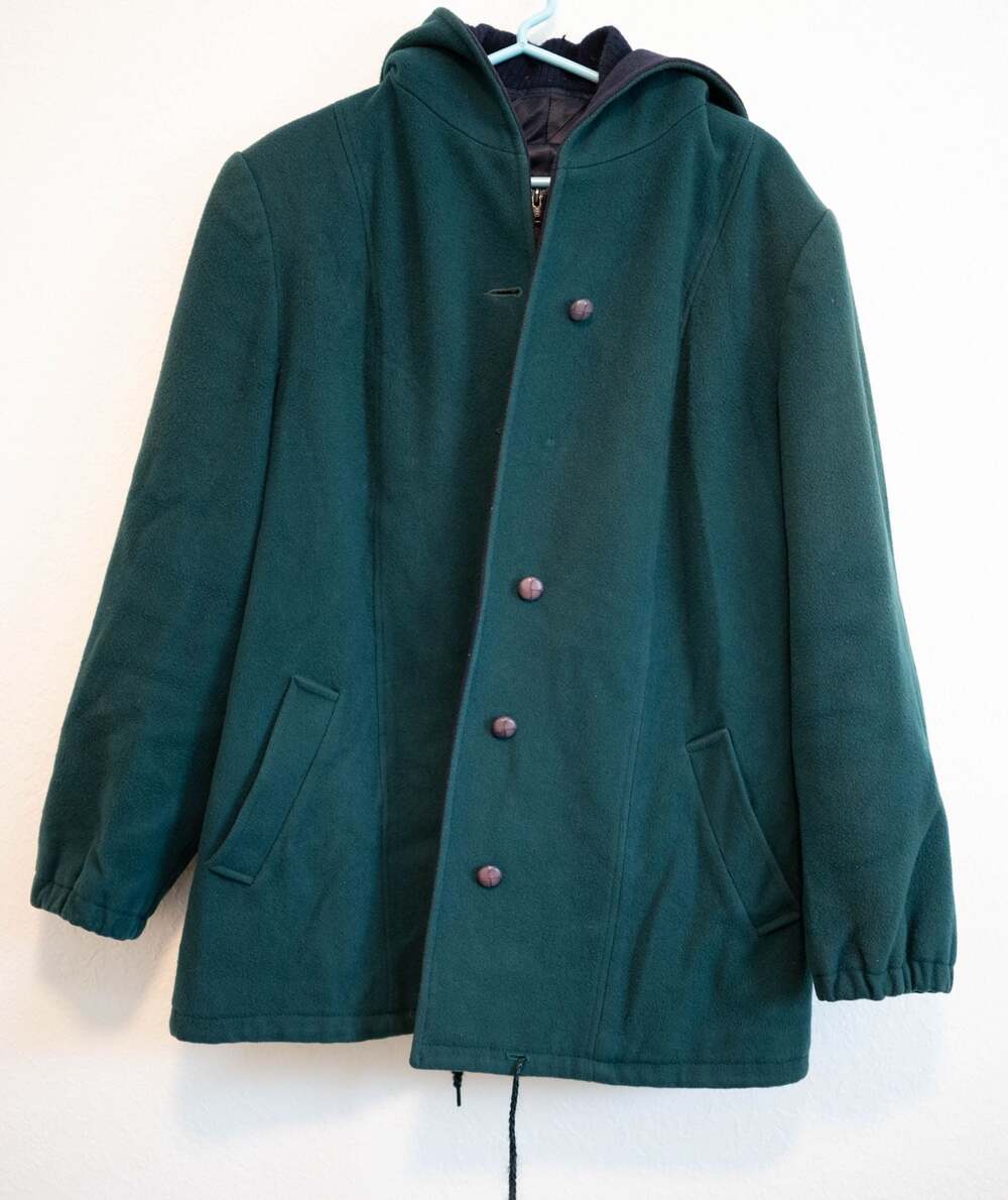 Authentic Mackintosh Vestcoat Women's Forest Green Hooded Wool Jacket